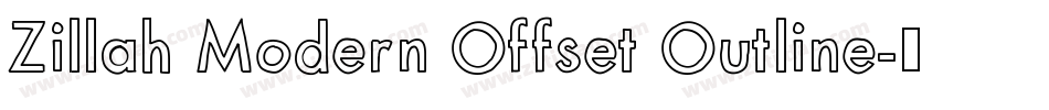 Zillah Modern Offset Outline字体转换